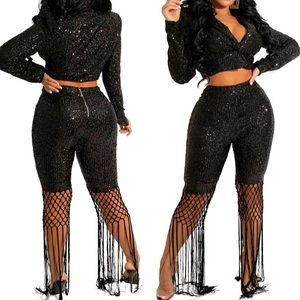 Sequin Pant Set